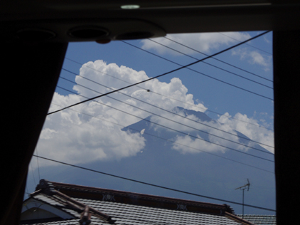 車窓から富士山
